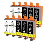 Yowell Lot de 10 Cartouches d'encre PGI-35 CLI-36 compatibles avec Canon PGI-35 CLI-36 pour Pixma IP100 IP110 TR150 Series (6 Noir, 4 Couleurs)