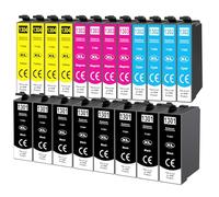Yowell Lot de 20 Cartouches d'encre 13XL compatibles avec Epson T1301 T1302 T1303 T1304 pour Stylus SX525WD SX535WD SX620FW Office B42WD BX925FWD BX635FWD Workforce WF-3520DWF WF-7525 WF-7015