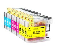 Yowell Lot de 9 LC223XL Cartouches de Couleur Compatibles avec Brother LC223 XL LC-223 Cyan Magenta Jaune pour Brother MFC-J5320DW MFC-J4420DW DCP-J562DW MFC-J480DW MFC-J880DW