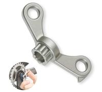 Yowfond 2-en-1 Outil de démontage de manivelle de vélo pour Shimano HollowTech II, extracteur de manivelle chromé pour le démontage et l'installation de couvre-manivelles avec crochet pour un