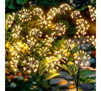 yowin Lampe Solaire Exterieur Jardin 4 Pièces LED Feu d'artifice Solaire | 8 Modes Éclairage Extérieur Luciole Solaire, Étanche Lumière Solaires pour Jardin Pelouse Terrasse Noël Décoration
