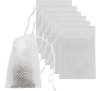 Yowlens 100 pièces sachets de thé vides sachet en mousseline 5 x 7 cm sachets en filet sachets de thé réutilisables sachets en filet pour filtrer, cuire les épices, isoler le marc de thé et de café