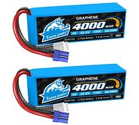 Yowoo 6S Lipo Batterie 4000mAh 22,2V 150C Batterie Graphène RC avec connecteur EC5 pour FPV Racing Drones Vélo de Route Quadcopters Avion Hélicoptère RC Bateau RC Voiture (2 Paquets)