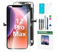 YOXINTA Ecran iPhone 12 Pro Max 6.7'', Écran iphone 12 Pro Max LCD Complet Replacement, Écran iphone 12 Pro MaxTactile 3D Numériseur Assemblage Complet Cadre étanche Autocollant, Protège écran