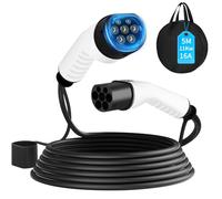 Yoxovo Câble de charge de type 2 11 kW 5 m 16 A EV pour voiture électrique avec sac de transport type 2 vers type 2 EV pour voiture E Model 3/Y, ID.3/4/5, C5X, DS7, GLA, Q3, X3