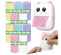 YOYEAH 10 Rouleaux de Papier Thermique Autocollant (57x25 mm) pour Caméras Enfants et Mini Imprimantes, Compatible avec VTech Kidizoom Print Cam, GreenKinder, Tiatua, Papier pour Caméras Instantanées