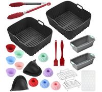 YOYEAH Accessoires pour friteuse à air Chaud pour friteuse à air Double Zone COSORI 8,5 L et Cookwise 9 L, Lavable au Lave-Vaisselle, sans BPA, avec Cadre en Acier Inoxydable