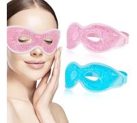 YOYEAH Eye Mask Cooling 2 Pieces - Masque pour les yeux en gel pour la thérapie par le chaud et le froid Masque de sommeil rafraîchissant Masques rafraîchissants pour les yeux Bande élastique réglable