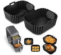 YOYEAH Lot de 2 accessoires de friteuse à air chaud Ninja Double Stack XL SL400EU, moule en silicone pour friteuse à air chaud Foodi Max Dual Zone AF400EU, AF300EU 9,5 l, compatible avec Ninja SL400UK