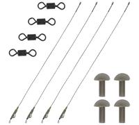 YOYEAH Montage Karpfen Vorfach - 4PCS 100cm 45lb Leadcore Helicopter Rig, Chod Rig avec Safety Lead Clip, Haarmontage, Prêt à Pêcher - Équipement Professionnel de Carp Fishing
