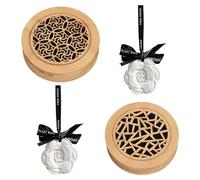 YOYEAH Pierres de Parfum pour huiles essentielles, diffuseur de Pierre 2 pièces, Pierre d’arôme de Gypse sans Flamme avec boîte en Bois pour l’aromathérapie dans l’Appartement, la Voiture