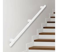YOYGPEG Rampes D'Escalier Murales, 2 Pi, 5 Pi, 6 Pi, 8 Pi, 9 Pi, 15 Pi, En Fer Galvanisé Blanc, Tiges de Support Antidérapantes Pour Couloir - Kit Complet (400 Cm)/ Color/9.2Ft/280Cm
