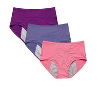 YOYI FASHION FR Les Femmes Maille Respirante P¨¦riode d'¨¦tanch¨¦it¨¦ de Culottes de Trous 3 Pack Taille 40, Violet, Bleu,Past¨¨Que