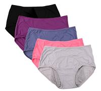 YOYI FASHION FR Les Femmes Maille Respirante P¨¦riode d'¨¦tanch¨¦it¨¦ de Culottes de Trous 5 Pack Bleu, Noir, Gris,Violet, Past¨¨ Taille 36