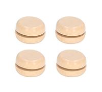 Yoyo en Bois 4 pièces, Petit Format Portable, Surface Brute à décorer - Jouet éducatif Durable, DIY créatif pour Enfants et Amateurs de Loisirs créatifs