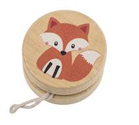 Yoyo en Bois à l'ancienne avec animal au choix Baleine Bleue, Crocodile Vert, Lion ou Renard, Yo-yo vintage (Renard)
