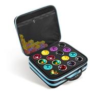 Yoyo Sac de rangement Yoyo Ball avec poignée de transport pour accessoires et jouets, sac robuste et léger pour les déplacements et la maison (bleu noir, 1 à 32 trous)