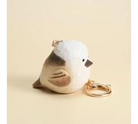 YOYOBO Porte-clés en Bois sculpté à la Main en Forme de Moineau, Figurine de Corbeau, breloque de Sac, Porte-clés de Voiture, Ornement de grive à Longue Queue du Nord, Cadeau