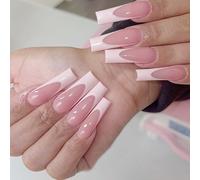 YoYoee Lot de 24 faux ongles carrés à paillettes pour femmes et filles