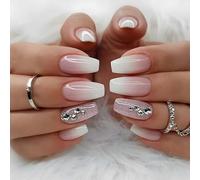 YoYoee Lot de 24 faux ongles longs pour femmes et filles