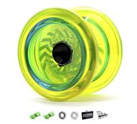 YoyoFactory Arrow Yoyo - Jaune (du Débutant Au Professionnel, Roulement à Billes en Métal, Ficelle Et Instructions Incluses)