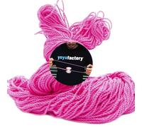 YoyoFactory Cordes de Yoyo Pack 100 - 100% Polyester pour Yo-Yo - Rose | Boucle prénouée, couleurs néon, pour chaque yoyo. Responsive ou unresponsive. Grande réserve.
