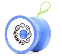 YoyoFactory DNA Yo-Yo - Bleu Blanc (Yoyo en métal, Ficelle, Roulement à Billes et Instructions Incluses)