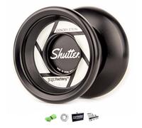 YoyoFactory Shutter Yo-Yo - Noir (Yoyo du Champion du Monde, Roulement à Billes, Ficelle Et Instructions Incluses)