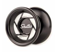 YoyoFactory Shutter Yo-Yo - Yoyo Métal de Trick, Champion du Monde - Noir | Gentry Stein aluminium 6061. Compétition : fingerspins, grinds et combos horizontaux. Très stable.
