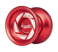 YoyoFactory Shutter Yo-Yo - Yoyo Métal de Trick, Champion du Monde - Rouge | Gentry Stein aluminium 6061. Compétition : fingerspins, grinds et combos horizontaux. Très stable.