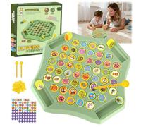 Yozexin Flip Chess Memory, 2 à 4 joueurs - Jeu d'échecs à mémoire de forme - Jouet de motricité pour enfants - Jeu de société familial - Jouet éducatif