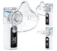 YOZISS Portable Nébuliseur Aérosol Portable Pour Adulte Enfant bébé, Nebulisateur Affichage Numérique Silencieux, Portable Inhalateur Electrique Aérosol Pour La Maison et Le voyage