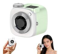 YOZO Mini Camera Shaped Portable Fan With Lanyard,Cute Camera Shaped Mini Fan, Portable Handheld USB Rechargeable Fans,Cute Compact HandheldFan,For Summer Travel Picnic Commuting Beach(B)