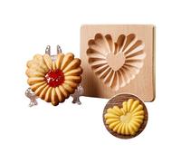 YOZO Wooden Cookie Molds,Diy Baking Moulds,3d Biscuit Shape Baking Tools,Kitchen Accessories Plate Moulds,Reusable Cookie Shapes for Cookies-B