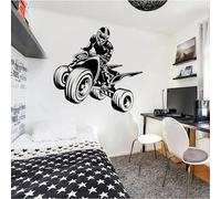 YOZYOOOZ Autocollant mural quad, autocollant de sport extrême de coureur de VTT, décoration de chambre de garçon, papier peint d'art