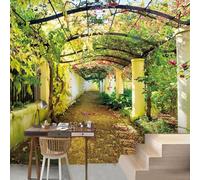 YOZYOOOZ Magnifique paysage de fond jardin abri de fleurs papier peint 3D grande fresque murale personnalisée adaptée à la chambre salon papier peint d'art moderne