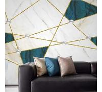 YOZYOOOZ Papier peint 3D moderne en marbre avec lignes géométriques, grandes peintures murales personnalisées adaptées à la chambre à coucher, au salon, papier peint d'art moderne
