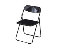 YPAPBHT Chaise Pliante en Acrylique Transparent, Chaise Photo for Magasin de vêtements de Salon de thé, Chaise de Salle à Manger de Loisirs commerciaux, Tabouret de Maquillage,(Black)