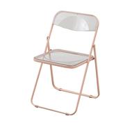 YPAPBHT Chaise Pliante en Acrylique Transparent, Chaise Photo for Magasin de vêtements de Salon de thé, Chaise de Salle à Manger de Loisirs commerciaux, Tabouret de Maquillage,(Pink)