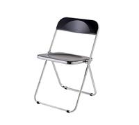 YPAPBHT Chaise Pliante en Acrylique Transparent, Facile à Ranger, idéale for Un café, Un Salon de thé ou Une Salle à Manger(Black)