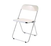 YPAPBHT Chaise Pliante en Acrylique Transparent, Facile à Ranger, idéale for Un café, Un Salon de thé ou Une Salle à Manger(White)