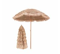 YPAPBHT Parasol extérieur en chaume simulé de 6,56 pieds, cadre en fer renforcé, parapluie en paille imperméable et ignifuge, adapté aux piscines, terrasses, etc.(200cm)