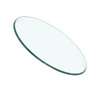 YPAPBHT Plateau de table rond en verre trempé antidéflagrant, plateau tournant for table à manger, résistant à la chaleur et facile à nettoyer.(53cm)