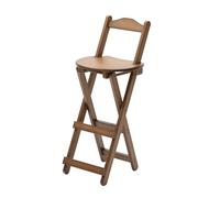 YPAPBHT Tabouret Haut Pliant d'extérieur, Portable et Stable, en Bois Massif, Facile à Ranger et à Transporter.(L)