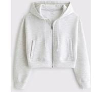 YPB Abercrombie & Fitch YPB Abercrombie & Fitch Grey Neo Knit Cropped Full Zip Hoodie