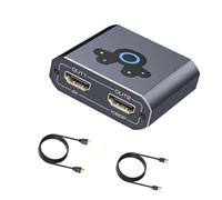 YPBEW Adaptateur répartiteur HDTV 4K 1 entrée 2 sorties pour une configuration double moniteur offrant une mise en miroir et des écrans étendus pour ordinateur portable et double répartiteur HDTV