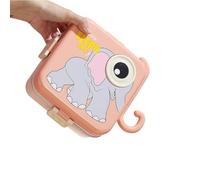 YPBEW Boîte à benos sur le thème de dessin animé pour adultes et enfants en acier inoxydable 304 3 compartiments anti-fuite avec couvercle portable en acier inoxydable