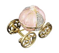 YPBEW Boîte à souvenirs en métal en forme de carrosse gothique avec strass scintillants pour accessoires de cosplay