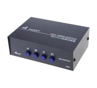 YPBEW Boîtier de commutation VGA en métal 4 ports d'entrée 1 sortie pour une gestion efficace de l'écran VGA Commutateur vidéo