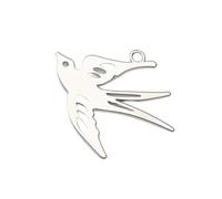 YPBEW Breloque élégante en forme d'hirondelle avec design creux en alliage de qualité supérieure - Composant de bijoux pour la création d'accessoires - Breloque de collier légère, One Size, Comme